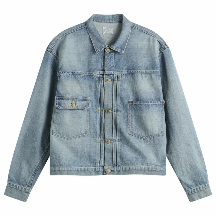 Photo: Unlikely Dry Goods Men's Time Travel Denim Trucker Jacket in 1977 Wash