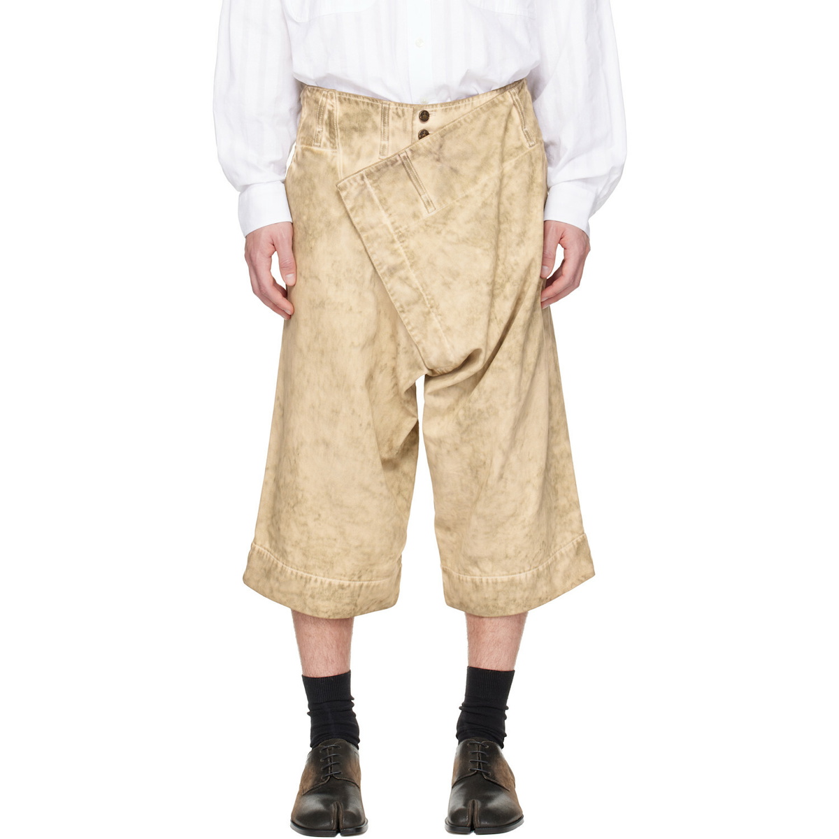 Vivienne Westwood Beige Inferno Denim Shorts
