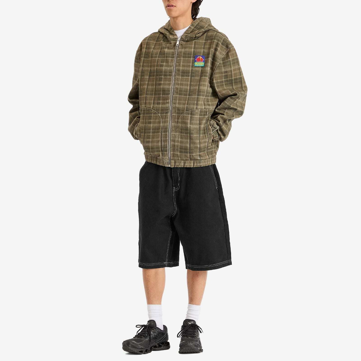 Butter Goods Men's Scribble Denim Shorts in Washed Black