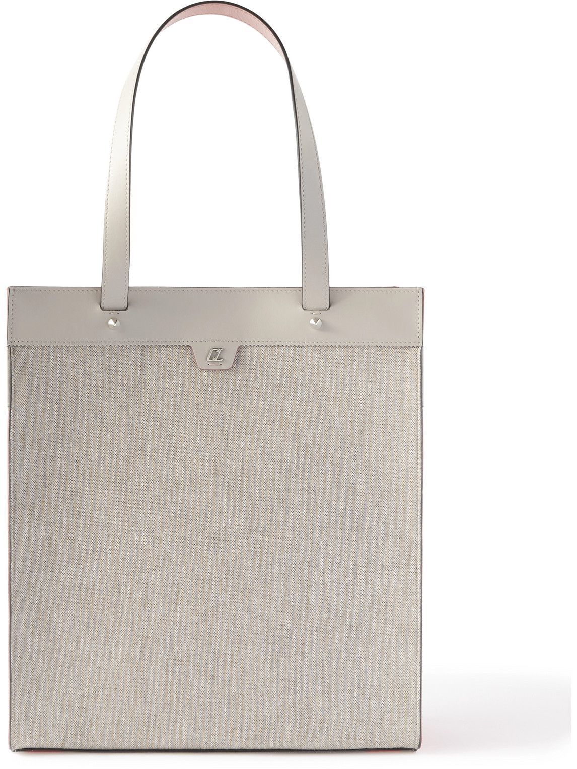 Nastroloubi small leather-trim canvas tote bag | Christian Louboutin