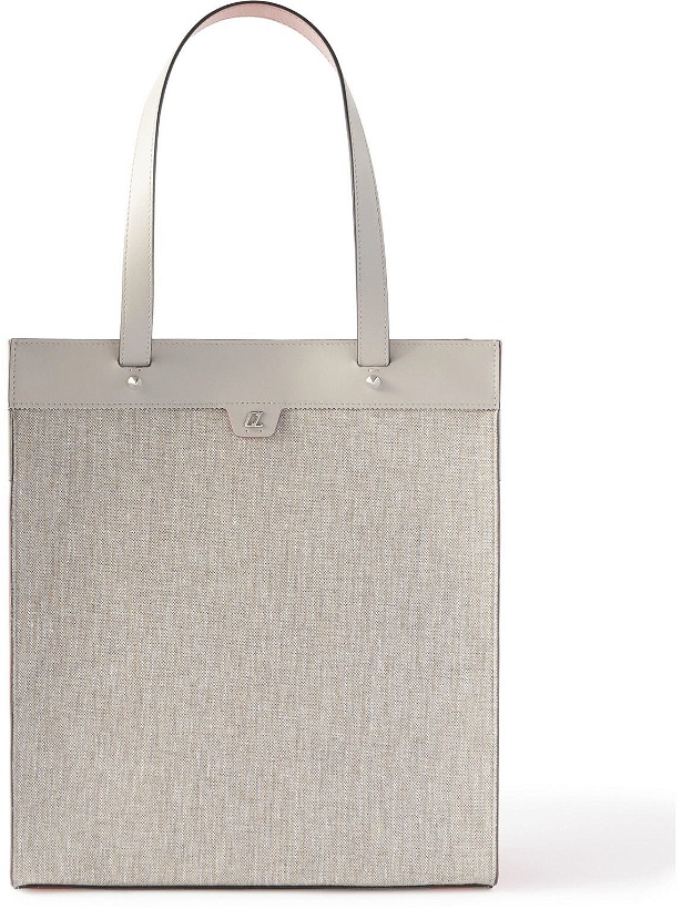 Photo: Christian Louboutin - Logo-Embossed Canvas and Leather Tote Bag