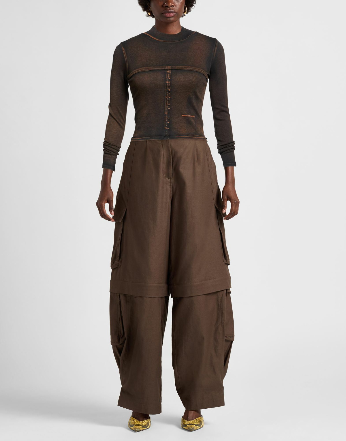 Eckhaus Latta Womens T-shirt Mustard