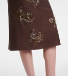 Xu Zhi Sequined midi skirt