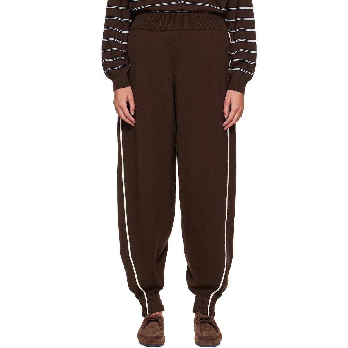 Cordera Brown Organic Cotton Sporty Lounge Pants