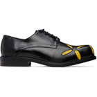Stefan Cooke Black Slashed Square Toe Derbys