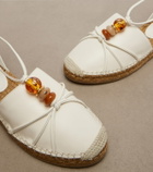 Jimmy Choo Lemi embellished leather espadrilles