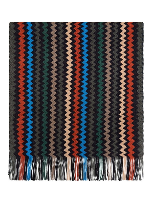 Photo: Missoni - Wool-blend scarf, Men, Multicoloured