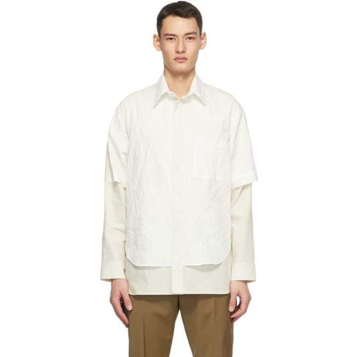 Photo: Deveaux New York Off-White Crinkle Duncan Shirt