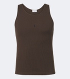 Saint Laurent Cassandre cotton tank top