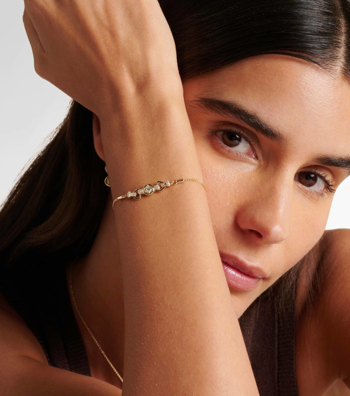 Stone and Strand Rossellini 14kt gold bracelet with diamonds