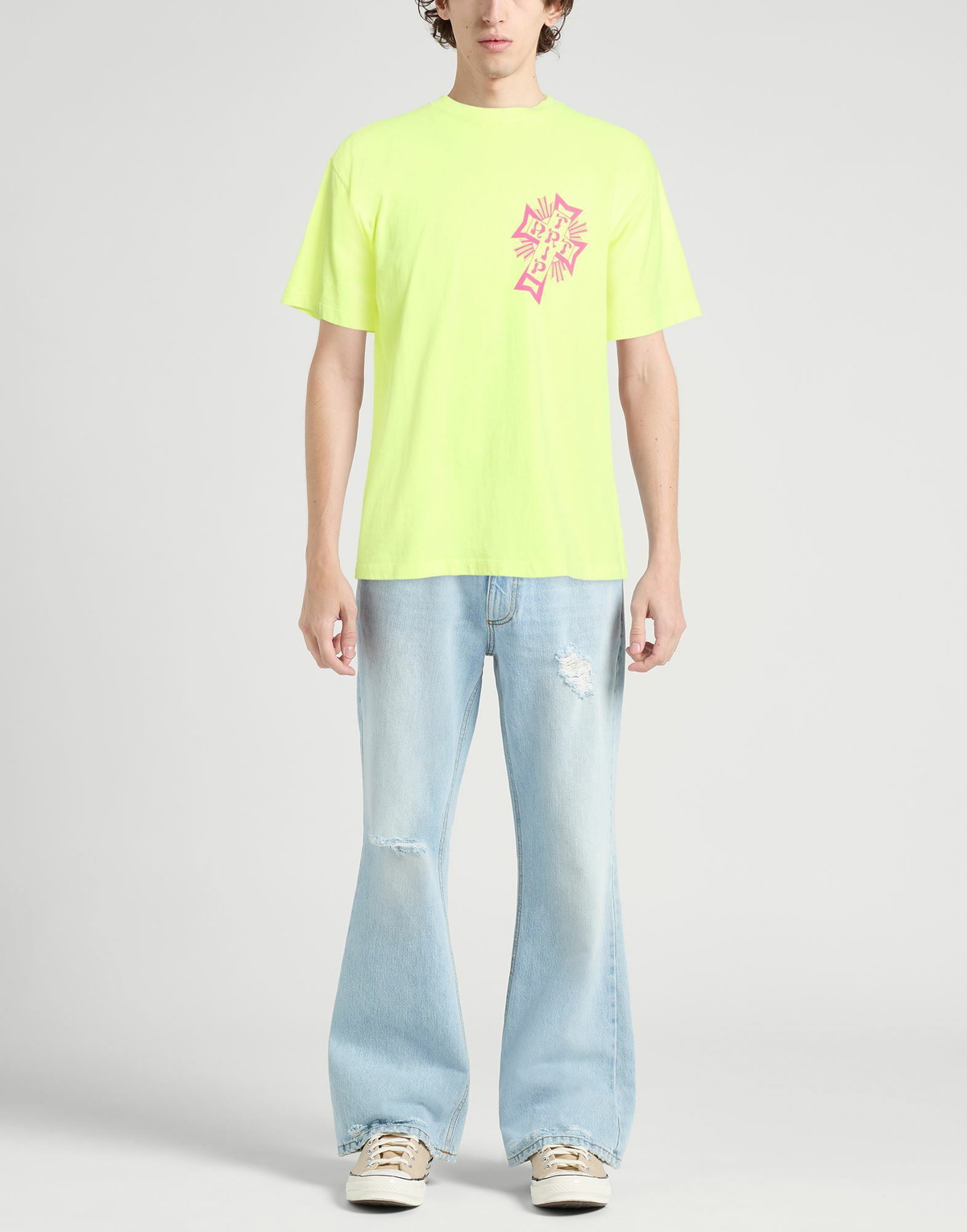 Aries Mens T-shirt in Yellow