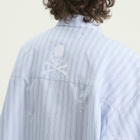 MASTERMIND WORLD Men's Loose Fit Multi Stripe Shirt in Light Blue
