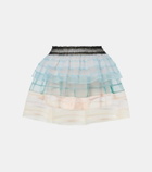 Susan Fang Striped tulle miniskirt
