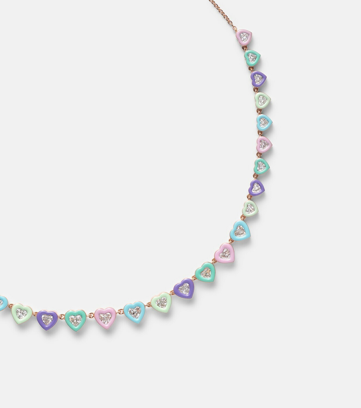 Kamyen Candy Crush 18kt rose gold choker with diamonds