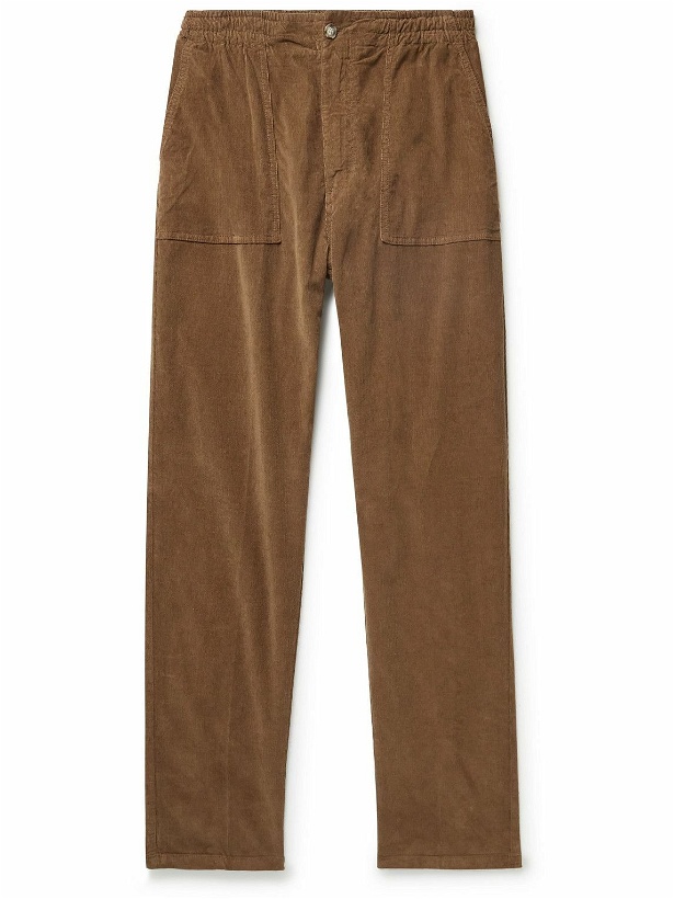 Photo: Altea - Murray Slim-Fit Stretch-Cotton and Lyocell-Blend Corduroy Trousers - Brown
