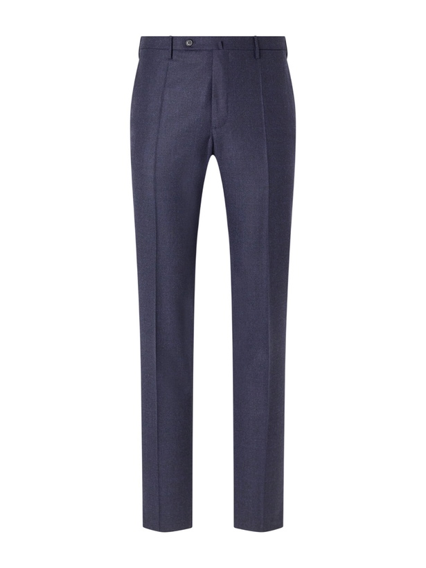 Photo: Slowear - Straight-Leg Wool and Cashmere-Blend Trousers - Blue