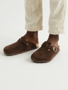 Birkenstock - Boston Suede Clogs - Brown