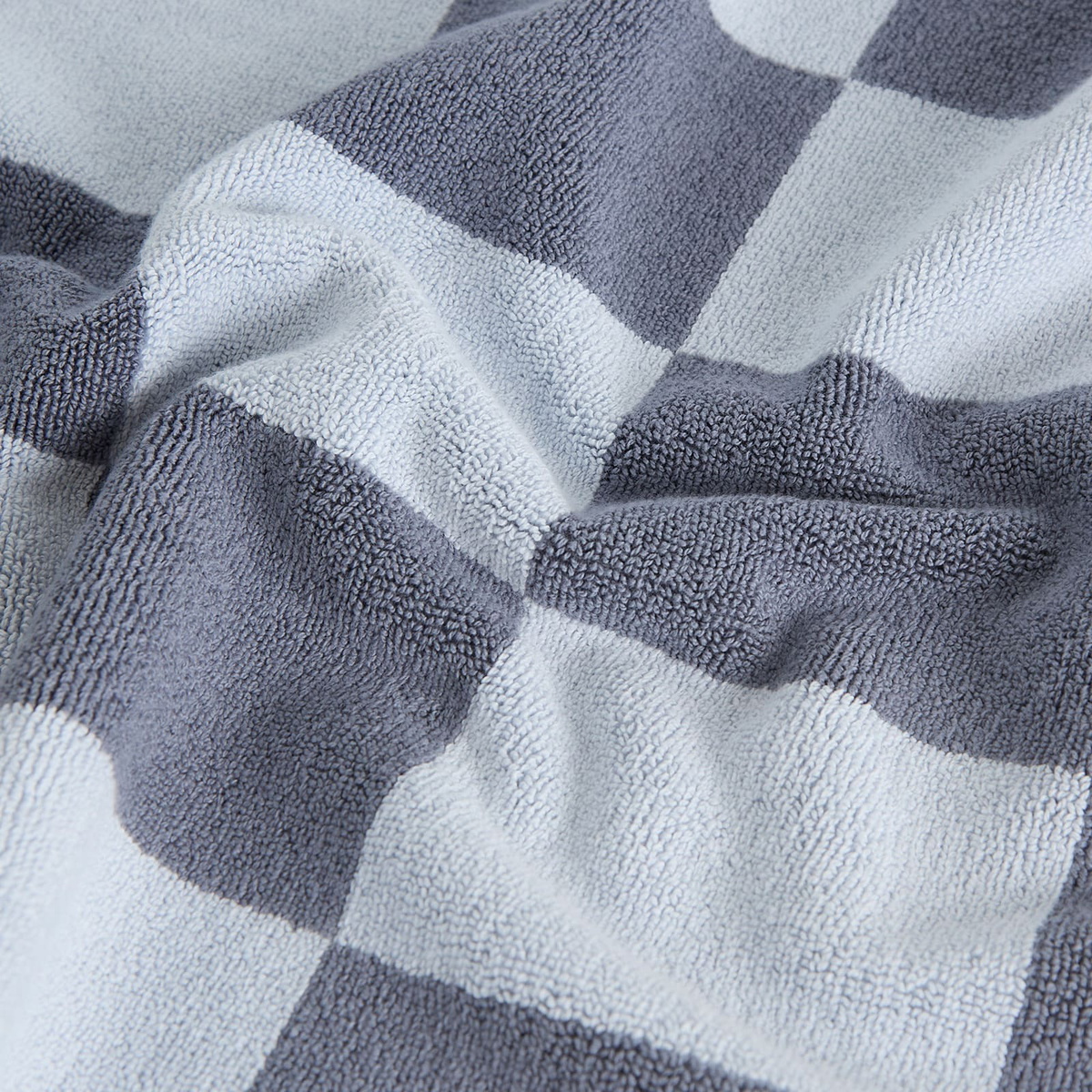 HAY Check Bath Mat in Steel Blue 