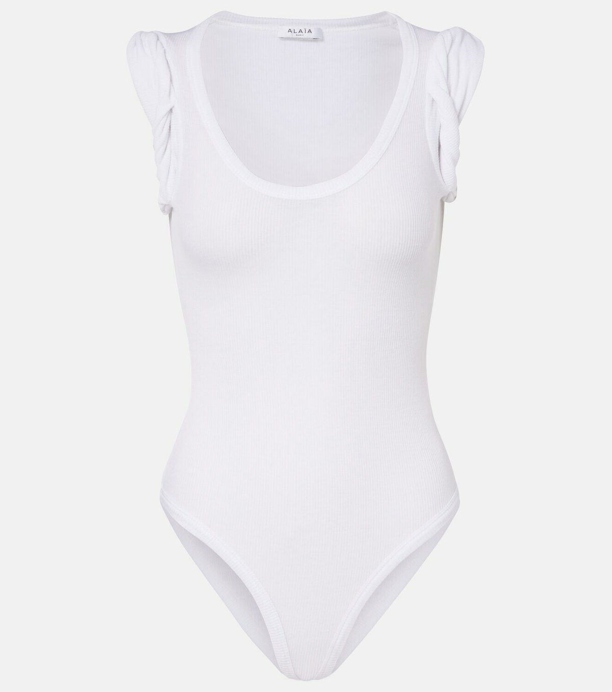 Alaïa Ribbed-knit bodysuit