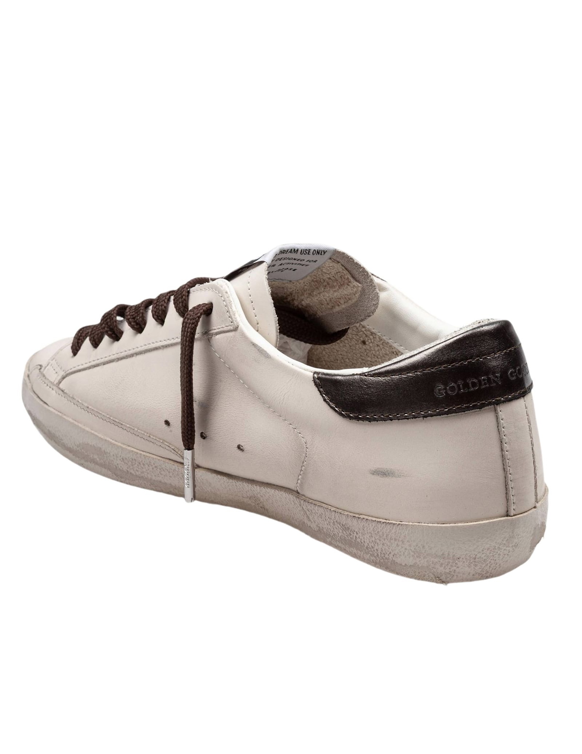 Golden Goose Super Star Leather Sneakers White And Green