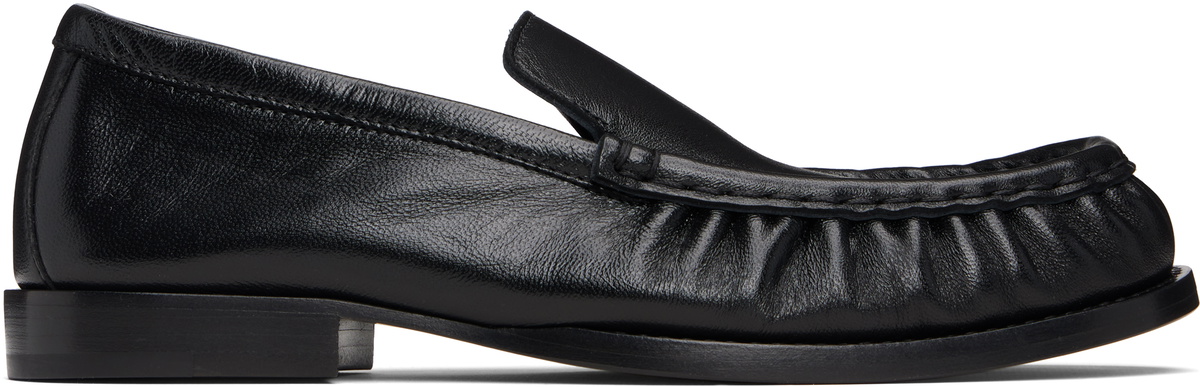 Dries Van Noten Black Leather Loafers