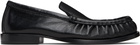 Dries Van Noten Black Leather Loafers