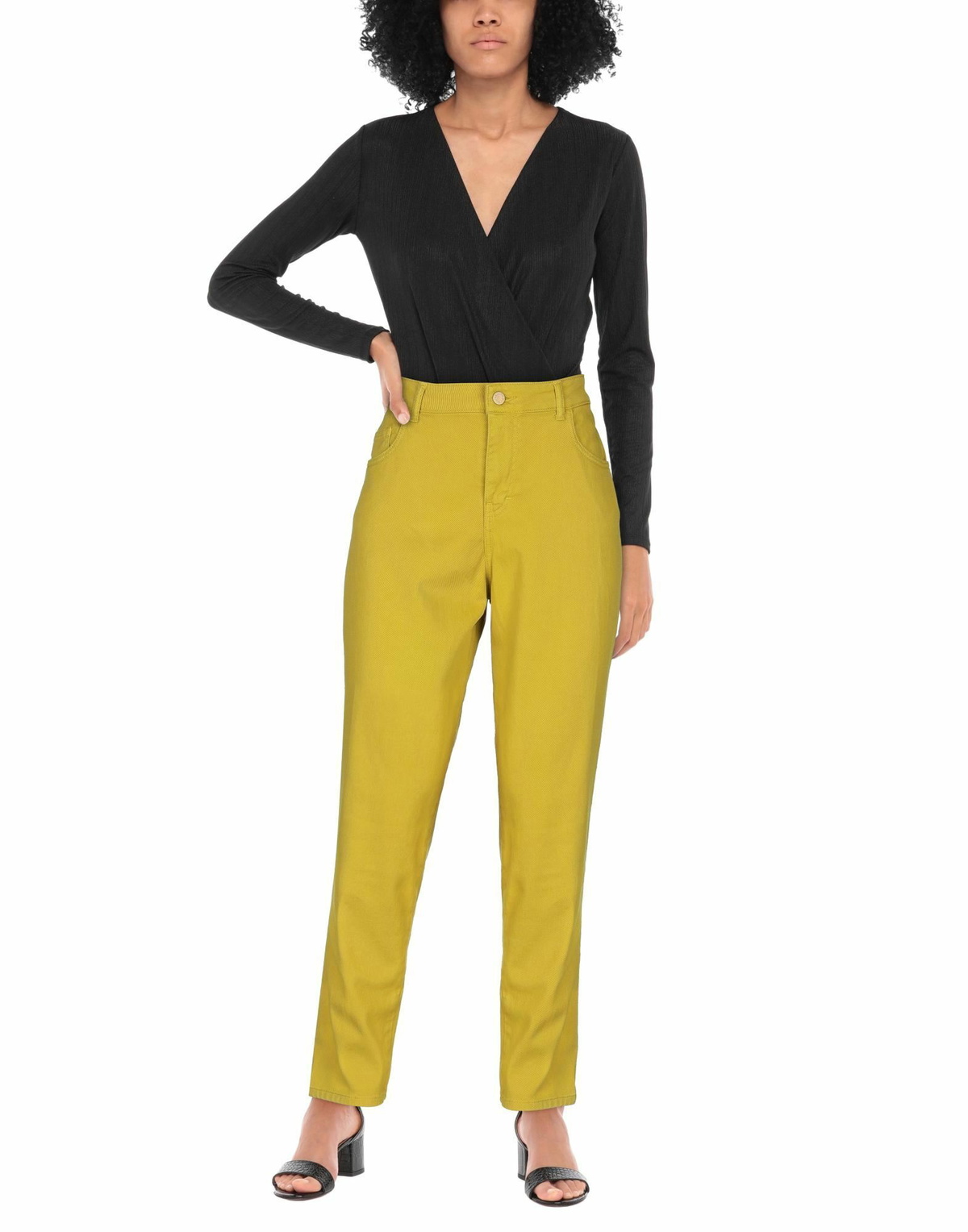 Manila Grace Womens Jeans Lime in Green