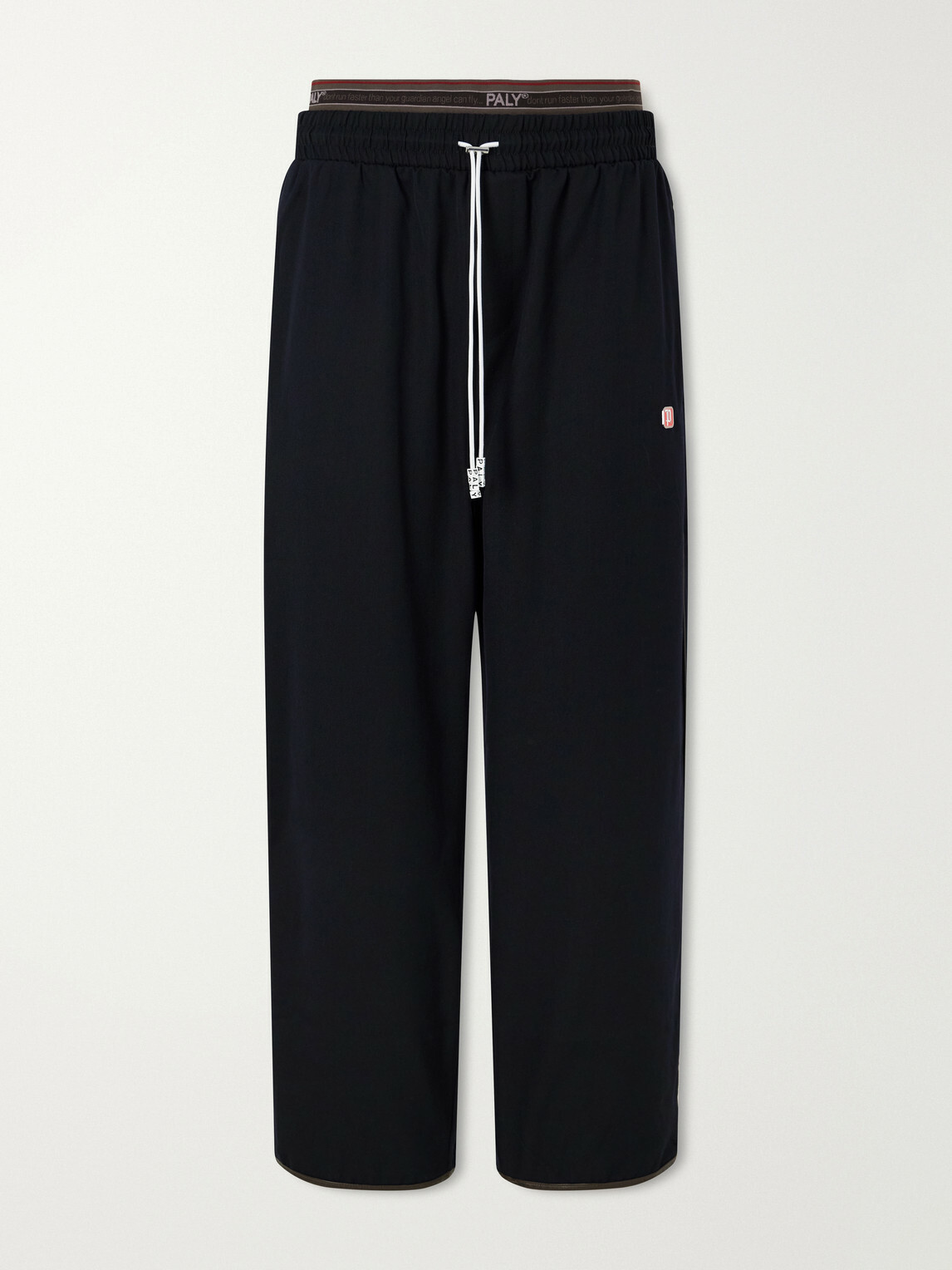 Paly Hollywood - Wide-Leg Wool-Blend Sweatpants - Black