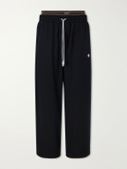 Paly Hollywood - Wide-Leg Wool-Blend Sweatpants - Black