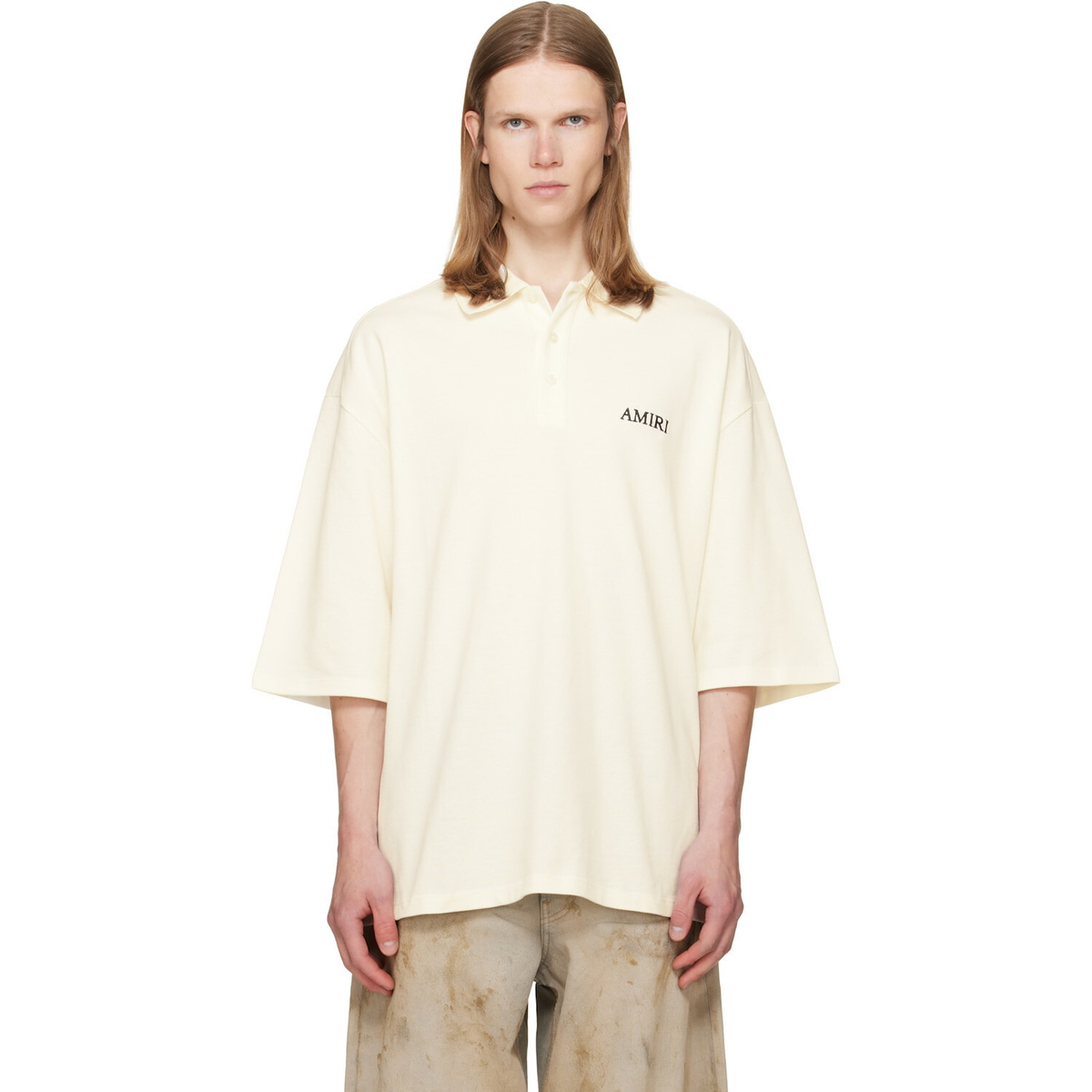 AMIRI Off-White 'AMIRI' Polo