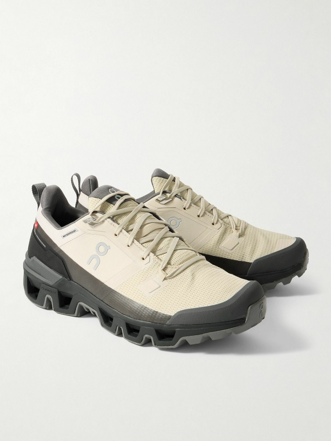 ON - Cloudwander Waterproof Rubber-Trimmed Mesh Trail Running Sneakers - White