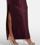Solace London Kira draped satin gown