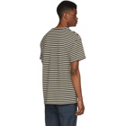 Paul Smith Black and Off-White Striped Knit T-Shirt