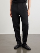 Barena - Straight-Leg Pleated Wool-Blend Gabardine Trousers - Black