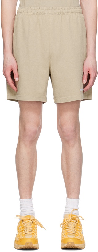 Photo: Sporty & Rich Taupe Serif Shorts