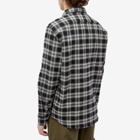 Wax London Men's Flannel Check Shelly Shirt in Black/White