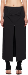 JOHANNA PARV Black Tech Midi Skirt