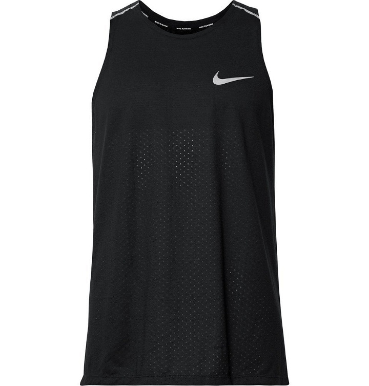 Photo: Nike Running - Rise 365 Perforated Breathe Dri-FIT Tank Top - Men - Black