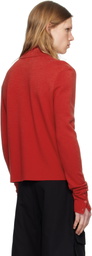 SPENCER BADU Red Knitted Uniform Polo