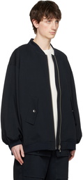 The Frankie Shop Navy Evans Bomber Jacket