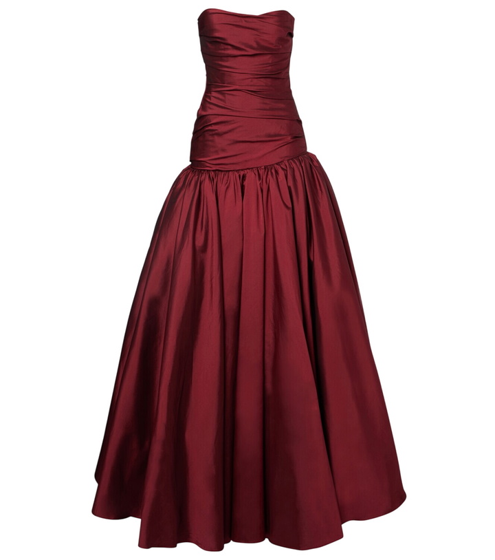 Photo: Marmar Halim Draped off-shoulder corset gown