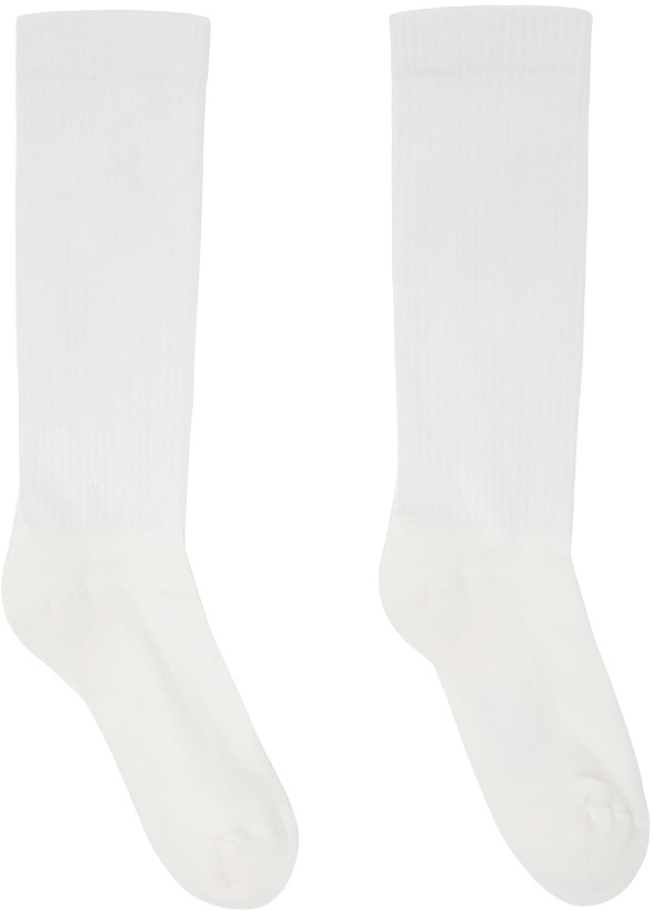 Photo: Rick Owens DRKSHDW White 'Lido' Socks
