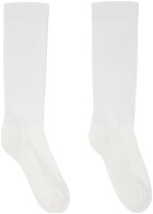 Rick Owens DRKSHDW White 'Lido' Socks