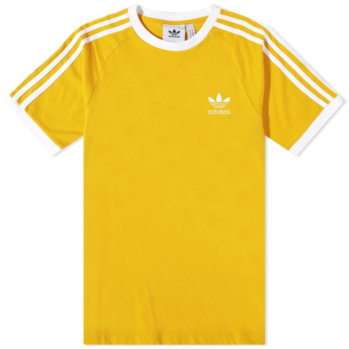 Photo: Adidas Men's 3-Stripes T-Shirt in Active Gold