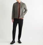 Theory - Moore Grand Suede Bomber Jacket - Gray