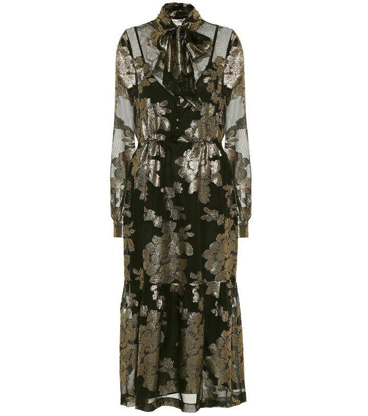 Photo: Saint Laurent Floral silk-blend brocade dress
