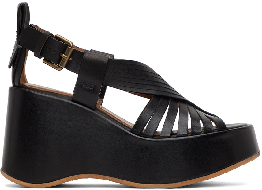 See by Chloé Black Thessa Heeled Sandals See by Chloe