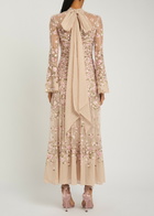 Needle & Thread Sylvia Rose Floral-embroidered Tulle Gown Light Pink