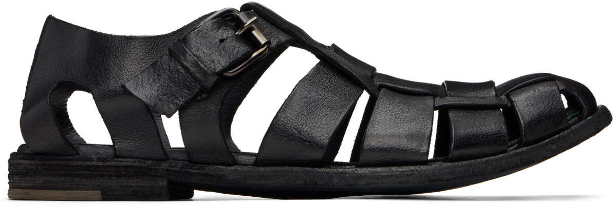 Officine Creative Black Archive 521 Sandals