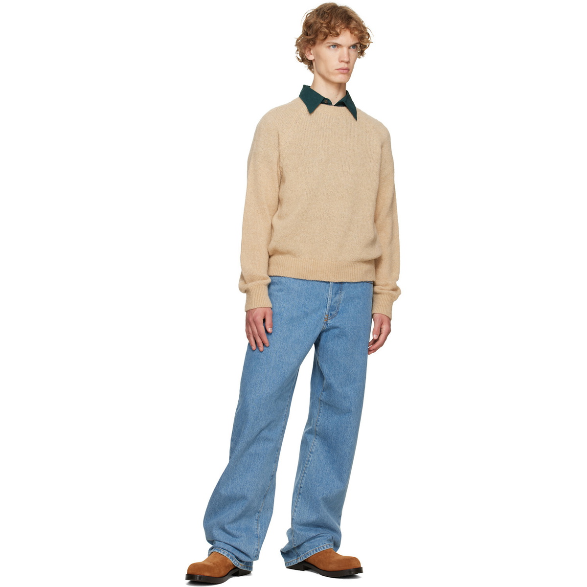Dries Van Noten Beige Alpaca Sweater